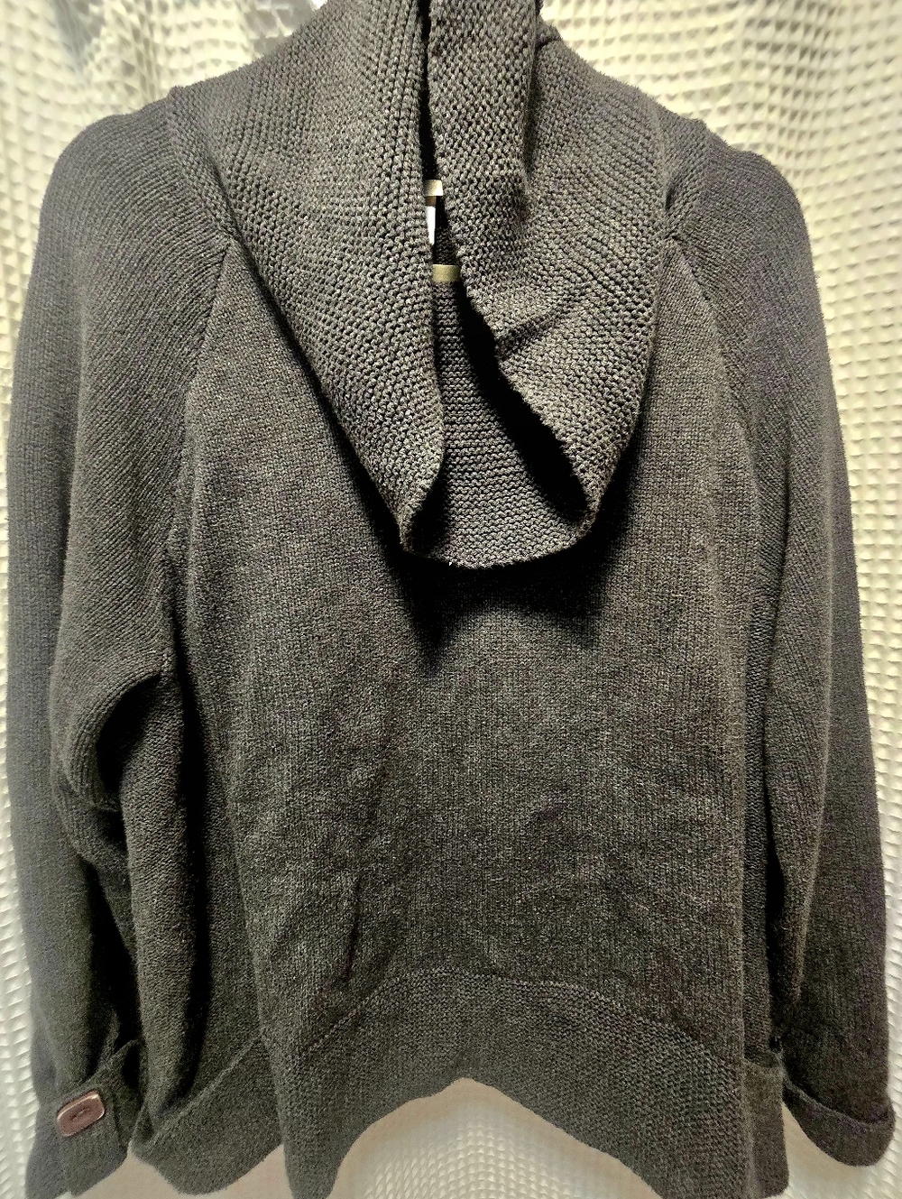 Jillian Nicole Cowlneck Dark Grey Long Sleeve Sweater 3X